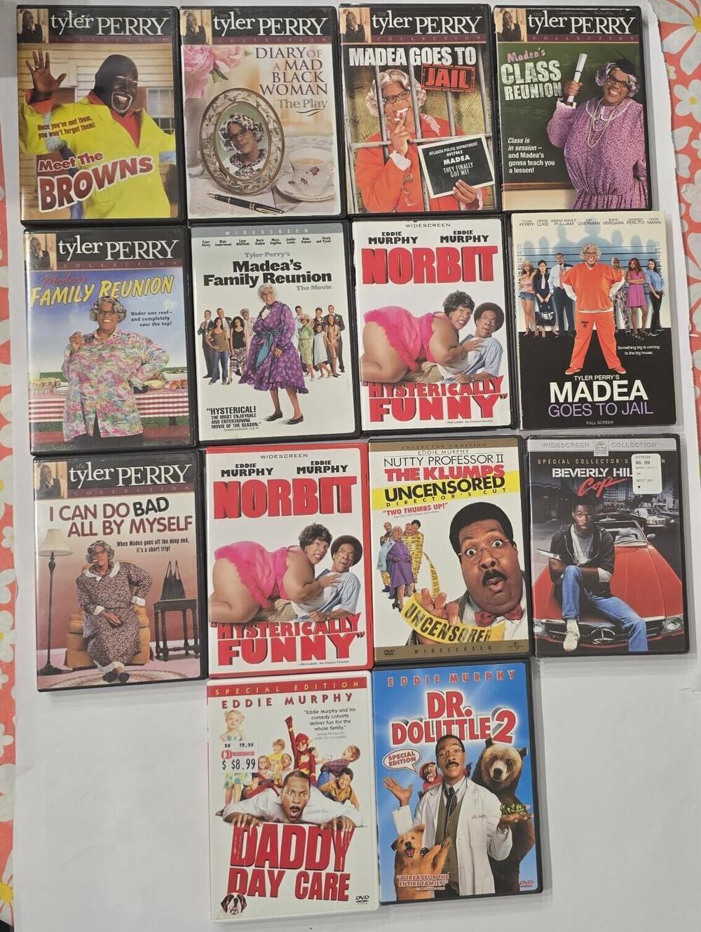 Tyler Perry Madea Collection Plus Eddie Murphy DVD Lot 14 Movies MintCondition